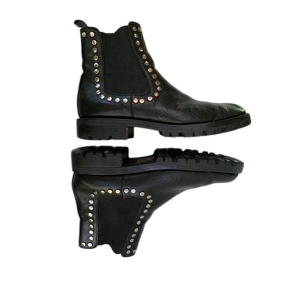 Women's Dolce Vita Peton Studded Leather Chelsea Booties Size 8.5 - Picture 5 of 7